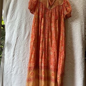 Spell Orange and Red Maxi Dress